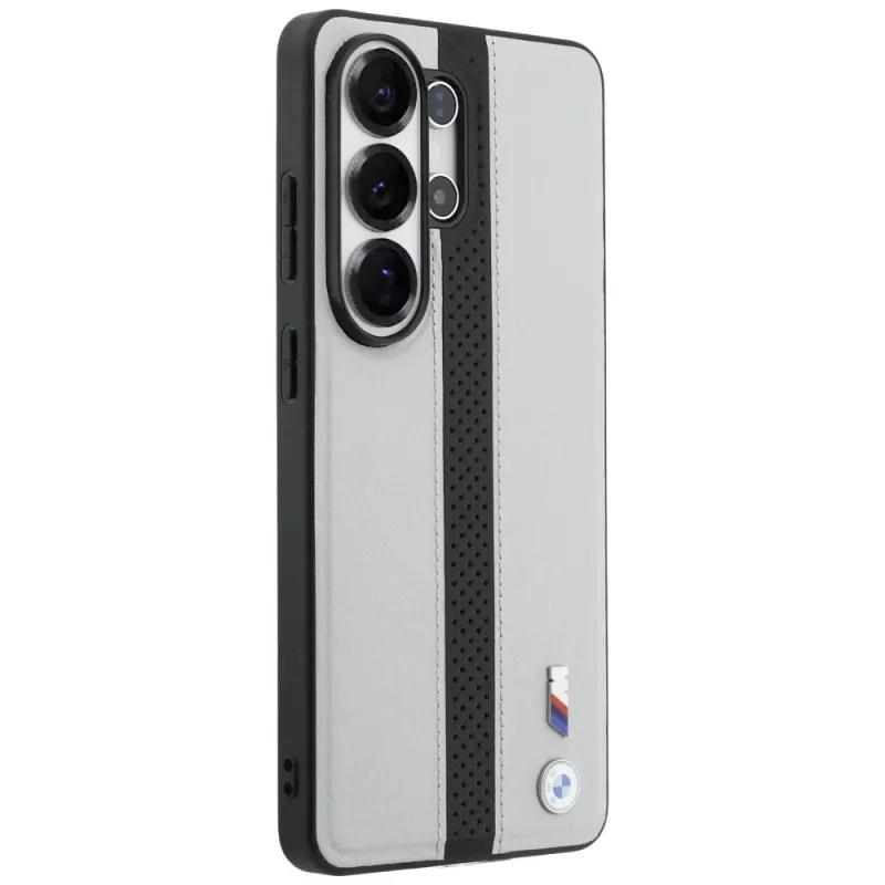 Capa MagSafe BMW Perforated Stripe Logo para Samsung Galaxy S26 Ultra cinzento