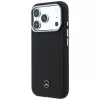 Capa MagSafe Mercedes Leather Semi Wrap Wood Effect para iPhone 17 Pro Max preto