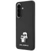 Capa Karl Lagerfeld Saffiano com Karl & Choupette Metal Logo para Samsung Galaxy A57 5G, preto