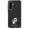 Capa Karl Lagerfeld Saffiano com Karl & Choupette Metal Logo para Samsung Galaxy A57 5G, preto
