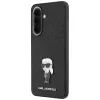 Karl Lagerfeld Fixed Glitter Ikonik Logo Metal Pin Capa para Samsung Galaxy A37 5G Preto