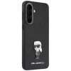 Karl Lagerfeld Fixed Glitter Ikonik Logo Metal Pin Capa para Samsung Galaxy A37 5G Preto