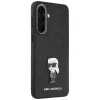Karl Lagerfeld Fixed Glitter Ikonik Logo Metal Pin Capa Traseira para Samsung Galaxy A57 5G, Preto