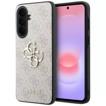 Guess Leather 4G Metal Logo Capa para Samsung Galaxy A37 5G Rosa
