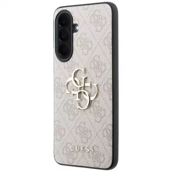 Guess Leather 4G Metal Logo Capa para Samsung Galaxy A37 5G Rosa