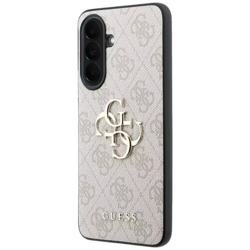 Guess Leather 4G Metal Logo Capa para Samsung Galaxy A37 5G Rosa