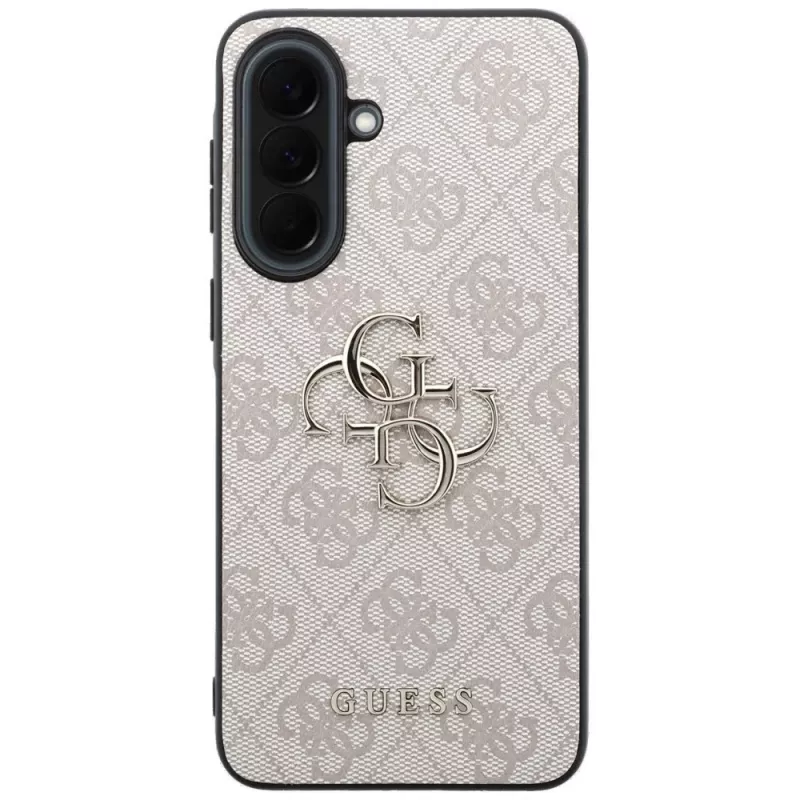 Guess Leather 4G Metal Logo Capa para Samsung Galaxy A37 5G Rosa