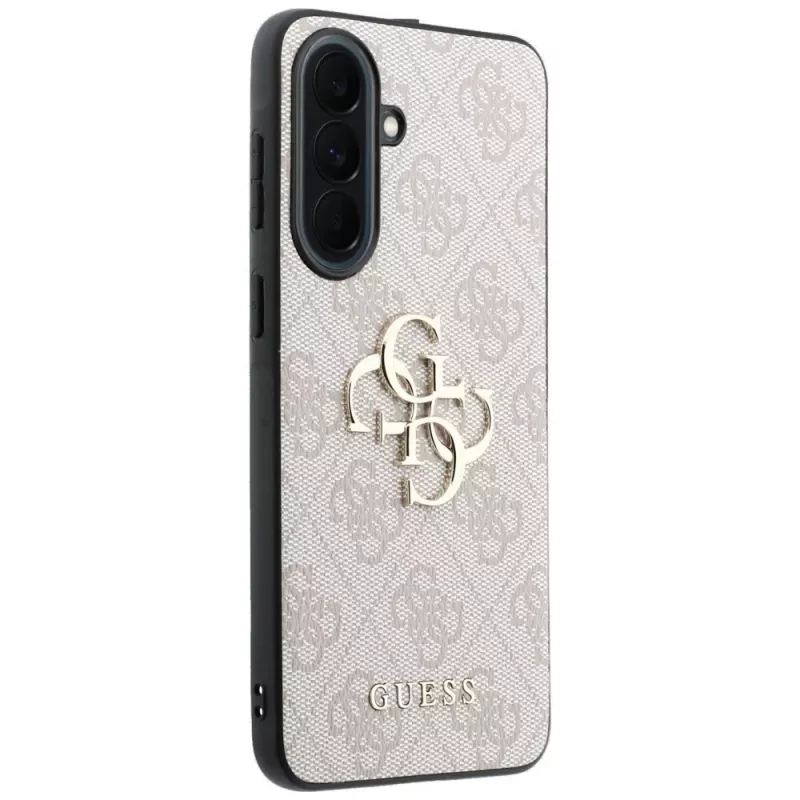 Guess Leather 4G Metal Logo Capa para Samsung Galaxy A37 5G Rosa
