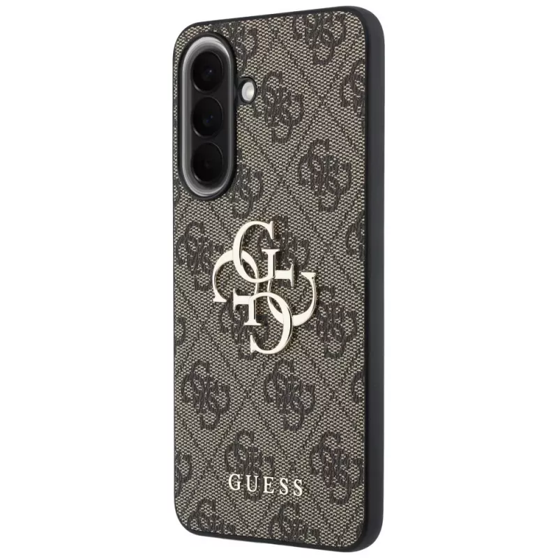 Guess Leather 4G Metal Logo Capa para Samsung Galaxy A37 5G - Castanho