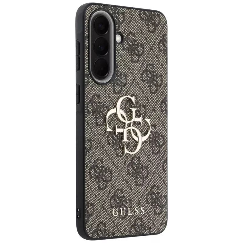 Guess Leather 4G Metal Logo Capa para Samsung Galaxy A37 5G - Castanho