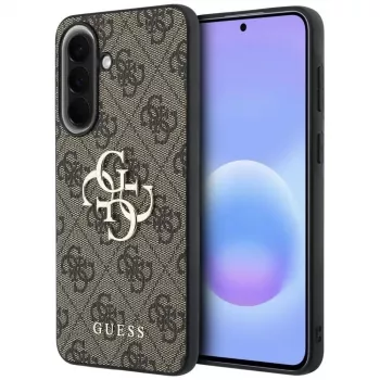 Guess Leather 4G Metal Logo Capa para Samsung Galaxy A57 5G Castanho