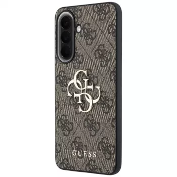 Guess Leather 4G Metal Logo Capa para Samsung Galaxy A57 5G Castanho