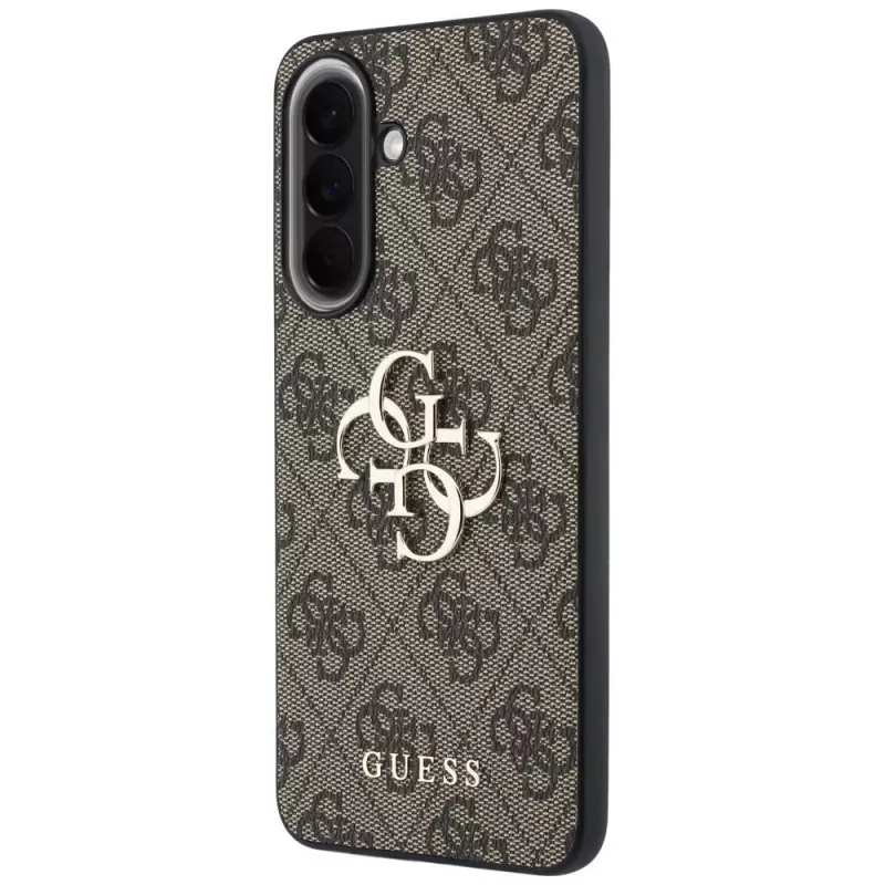 Guess Leather 4G Metal Logo Capa para Samsung Galaxy A57 5G Castanho
