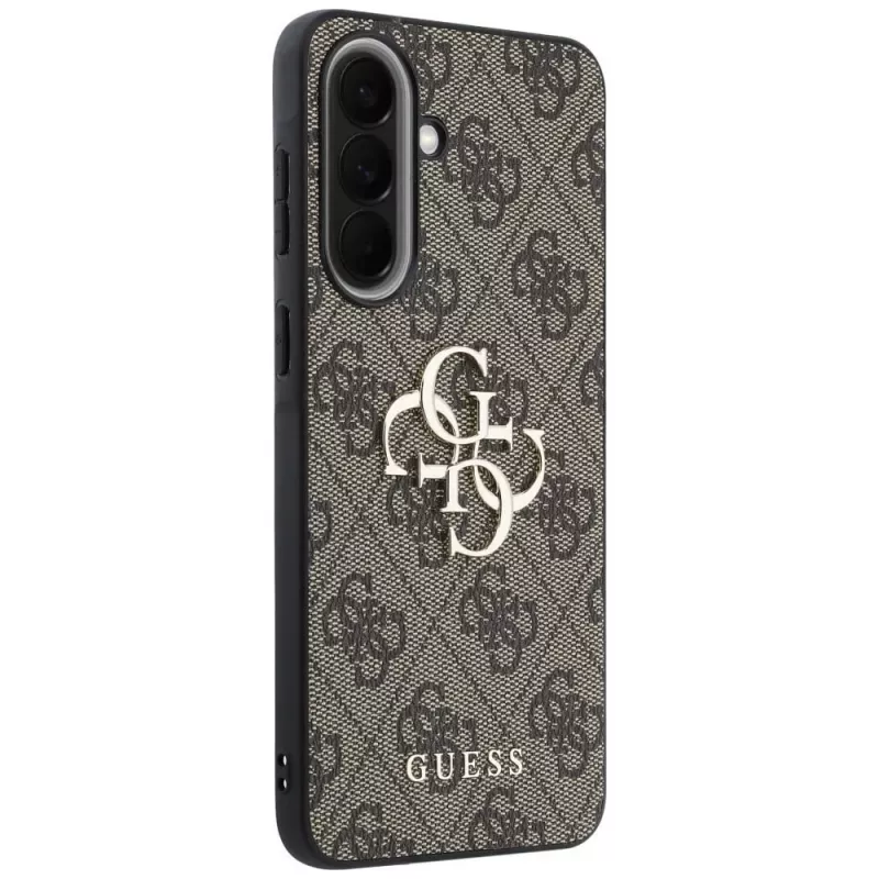 Guess Leather 4G Metal Logo Capa para Samsung Galaxy A57 5G Castanho