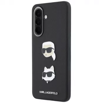 KARL LAGERFELD Capa Protetora para Samsung Galaxy A57 5G, Preto, com Karl & Choupette Heads, Pins & Logo