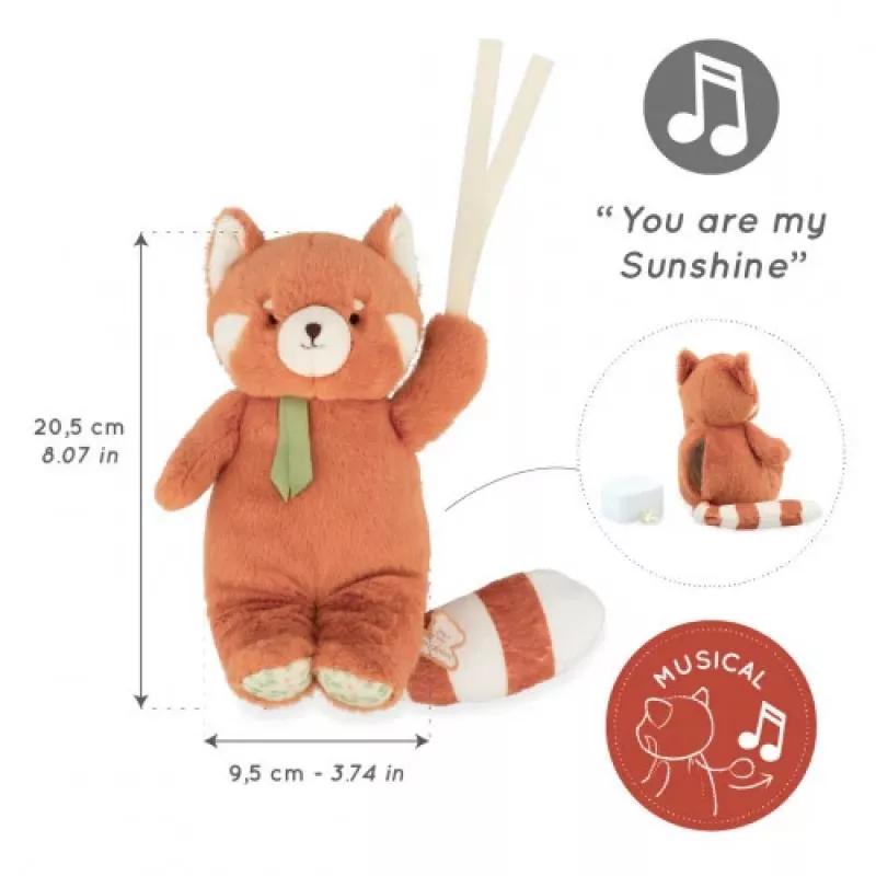 Kaloo Petit Songe Panda Vermelho Peluche Musical 20 cm Caixa de Oferta