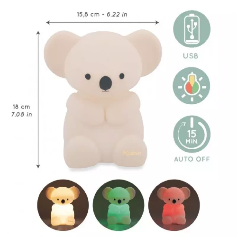 Kaloo Koala Petit Songe Luz de Noite Infantil em Silicone USB