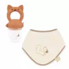 Kaloo Conjunto de Oferta para Bebé Mordedor de Fruta + Babete Grignoti o Esquilo
