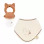 Kaloo Conjunto de Oferta para Bebé Mordedor de Fruta + Babete Grignoti o Esquilo