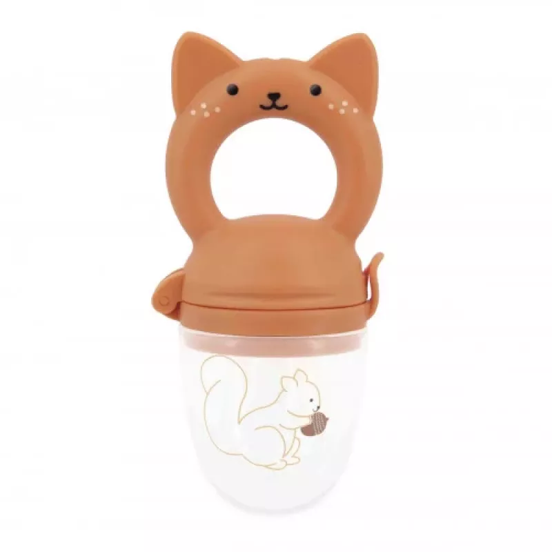 Kaloo Conjunto de Oferta para Bebé Mordedor de Fruta + Babete Grignoti o Esquilo