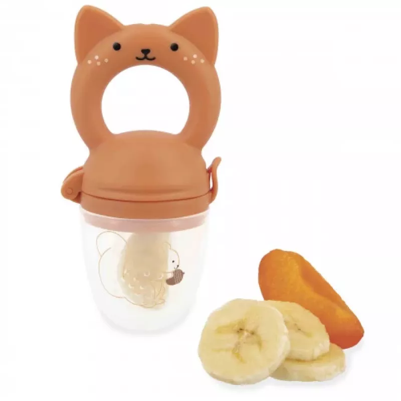 Kaloo Conjunto de Oferta para Bebé Mordedor de Fruta + Babete Grignoti o Esquilo