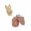 Kaloo Conjunto de Oferta 2 em 1 Coelho (Chocalho + Botinhas) Coleção Petites Chansons