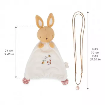 Kaloo Conjunto de Oferta 2 em 1 Coelho Fralda de Peluche e Colar Bola de Gravidez Petites Chansons