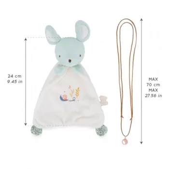 Kaloo Conjunto de Oferta 2 em 1 (Fralda de Peluche + Colar Bola de Gravidez) Rato Petites Chansons