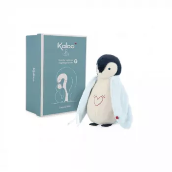 Kaloo Complices Pinguim Peluche Luz de Noite com LED de 7 Cores e Canções de Ninar
