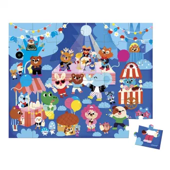 Puzzle Janod em mala Party 36 peças 4+ fabricado em França