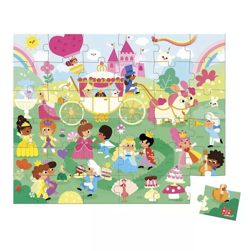 Janod Puzzle em mala Princesas 36 peças 4+ Fabricado em França