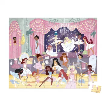 Janod Puzzle em mala Bailarinas 100 peças 6+ Fabricado em França