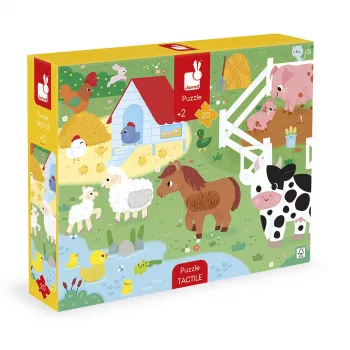 Janod Puzzle tátil sensorial Quinta 20 peças 2+