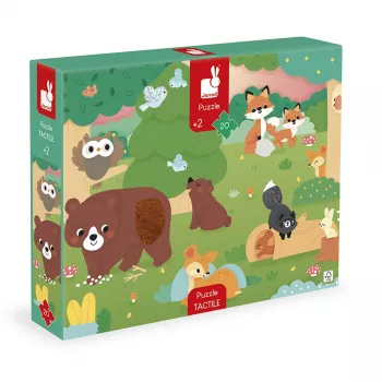 Janod Puzzle tátil sensorial Floresta 20 peças 2+