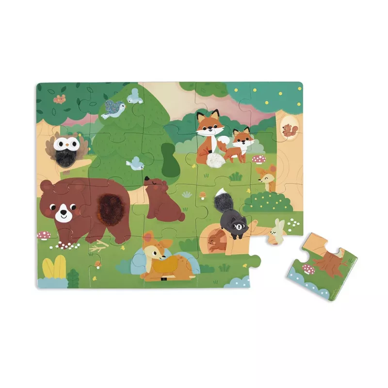 Janod Puzzle tátil sensorial Floresta 20 peças 2+