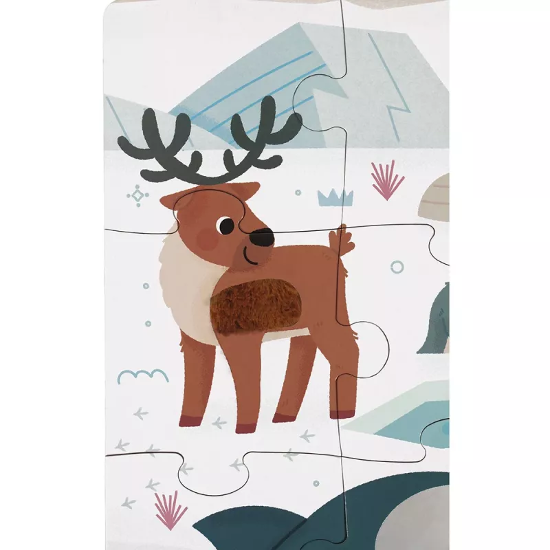 Janod Puzzle tátil sensorial Terra Polar 20 peças a partir de 2 anos