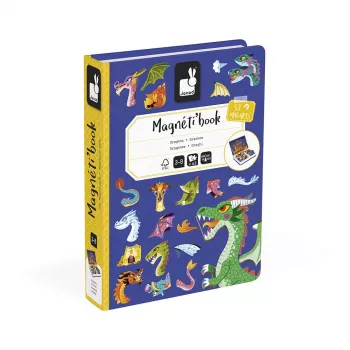 Janod Magnetibook Dragões jogo de livro magnético - tema fantasia de dragões