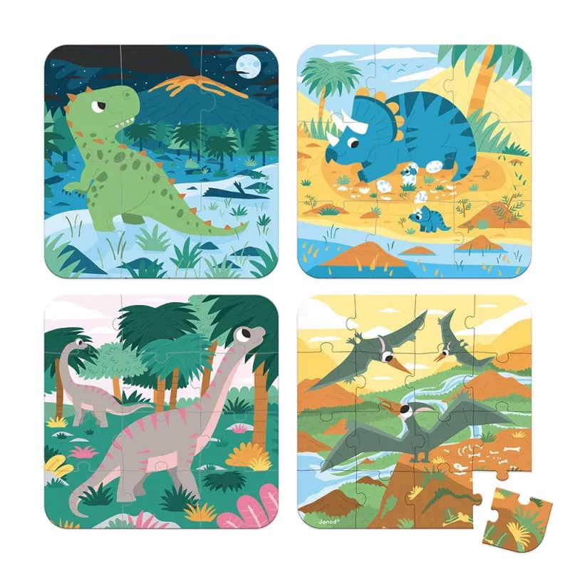 Janod Magneti'Book Dinossauros jogo educativo magnético 40 peças J02541