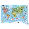 Janod Puzzle em mala Mapa-múndi 300 peças