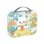 Janod Conjunto de puzzles progressivos Pure em mala – Animais – 4 puzzles (6, 9, 12, 16 peças) – a partir de 2 anos – Fabricado em França