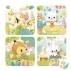 Janod Conjunto de puzzles progressivos Pure em mala – Animais – 4 puzzles (6, 9, 12, 16 peças) – a partir de 2 anos – Fabricado em França