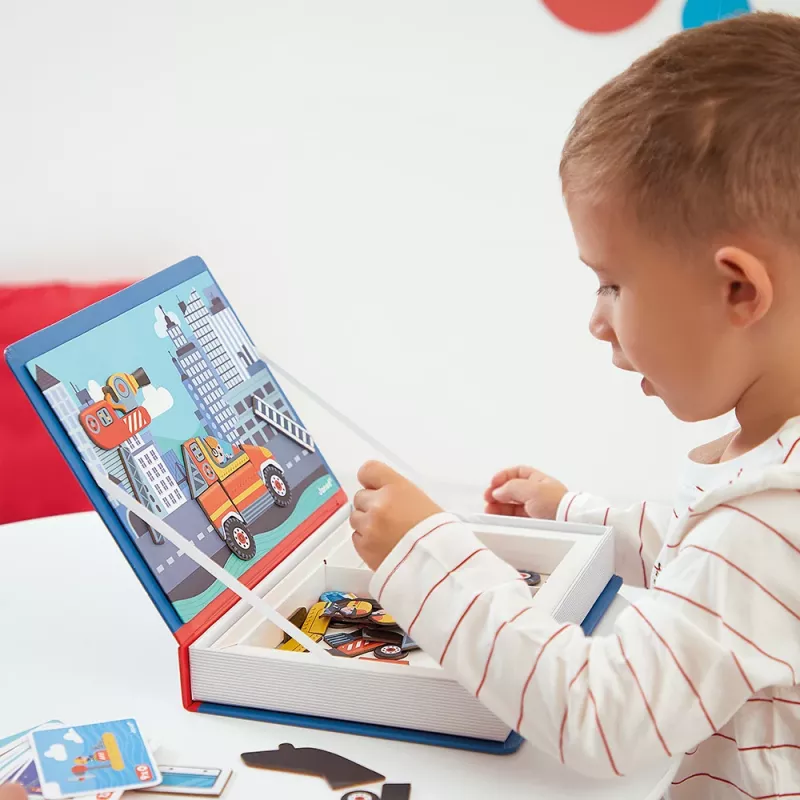 Janod Magnetibook Bombeiros conjunto de jogo criativo magnético