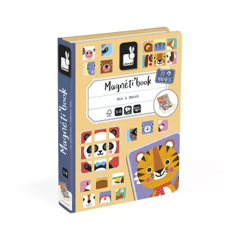 Janod Magnetibook Puzzle Animais livro de puzzle magnético