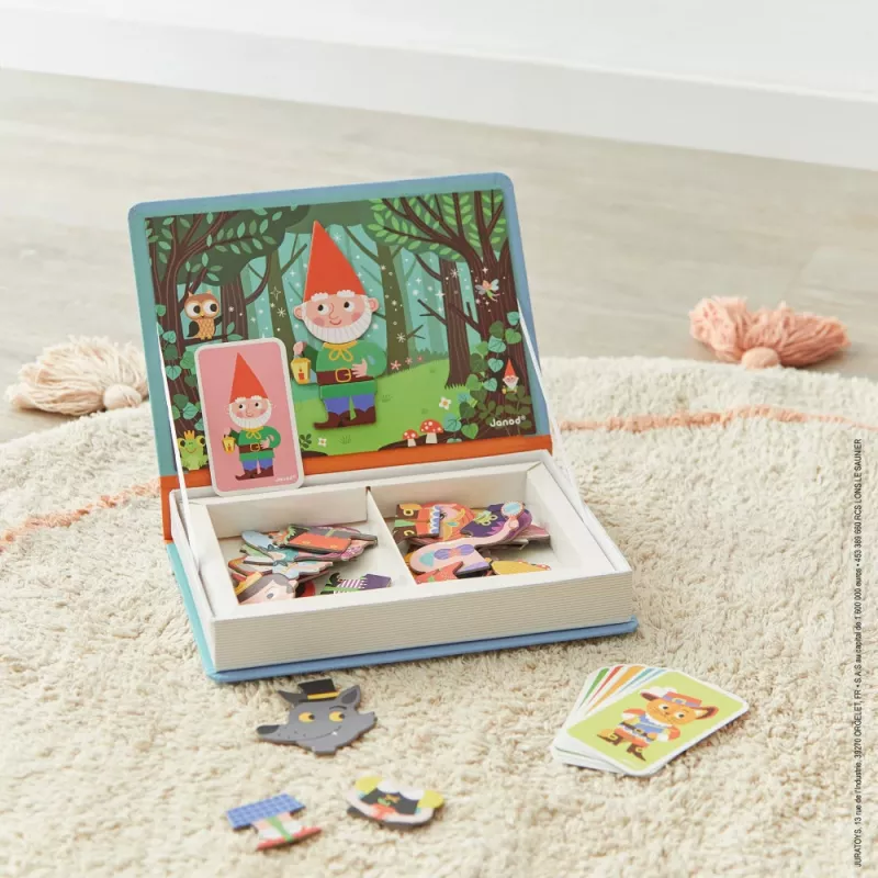 Janod Magnetibook Contos de fadas jogo de livro magnético