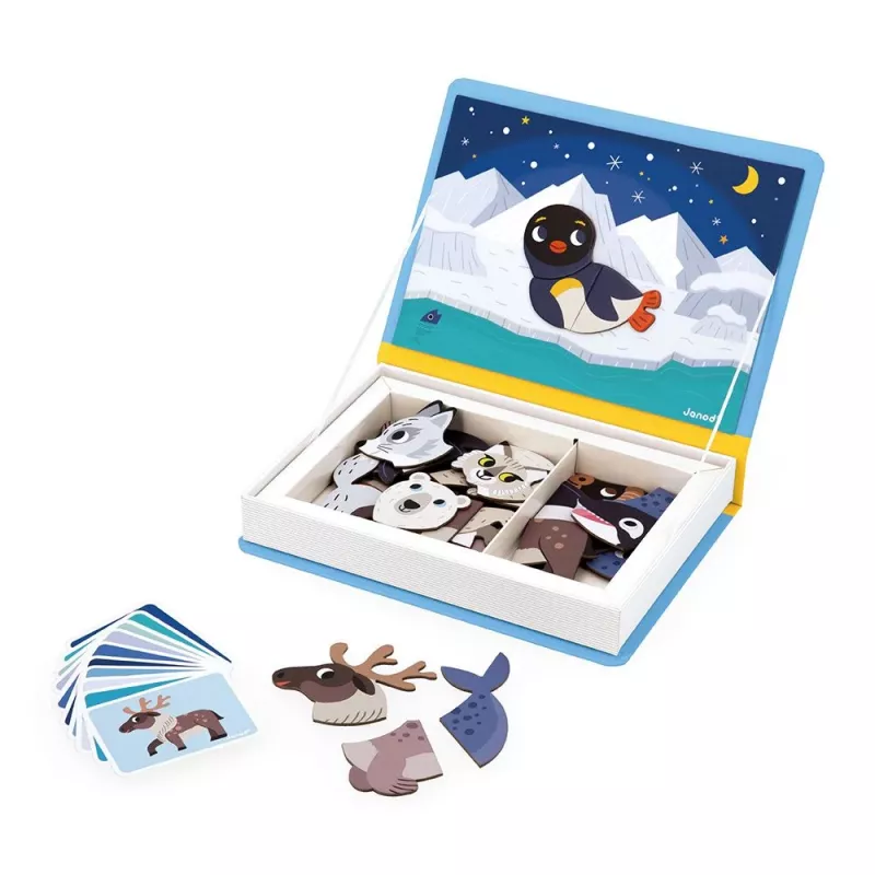 Janod Magnetibook Animais Polares brinquedo educativo magnético