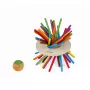 Janod Crazy Sticks jogo de equilíbrio - jogo de destreza em madeira para 1-4 jogadores, multicolor