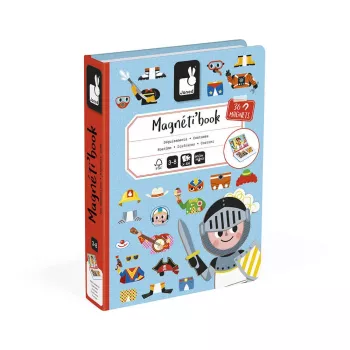 Janod Magnetibook Fatos de Menino brinquedo educativo magnético - 36 peças
