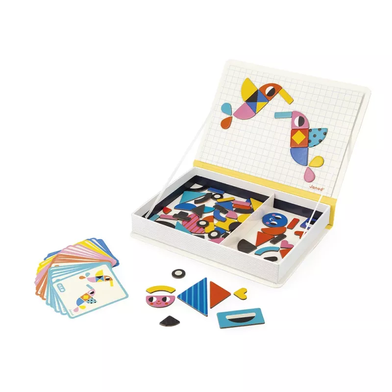 Janod Magnetibook Formas brinquedo educativo magnético 43 peças 10 cartões a partir de 3 anos (edição 2026)