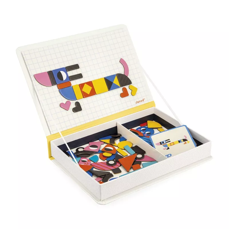 Janod Magnetibook Formas brinquedo educativo magnético 43 peças 10 cartões a partir de 3 anos (edição 2026)