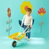 Janod Little Gardener carrinho de mão em metal para crianças 2+